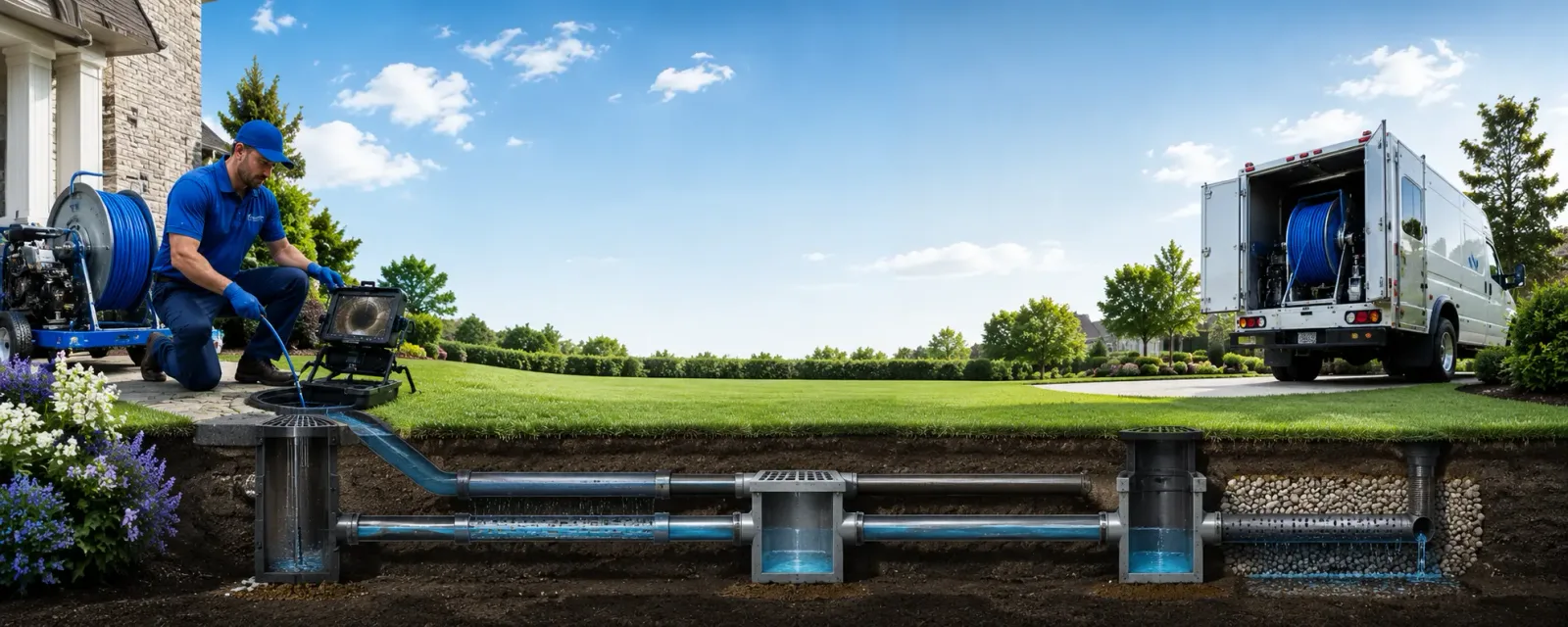Outdoor drain cleaning information for West Frankfort, IL
